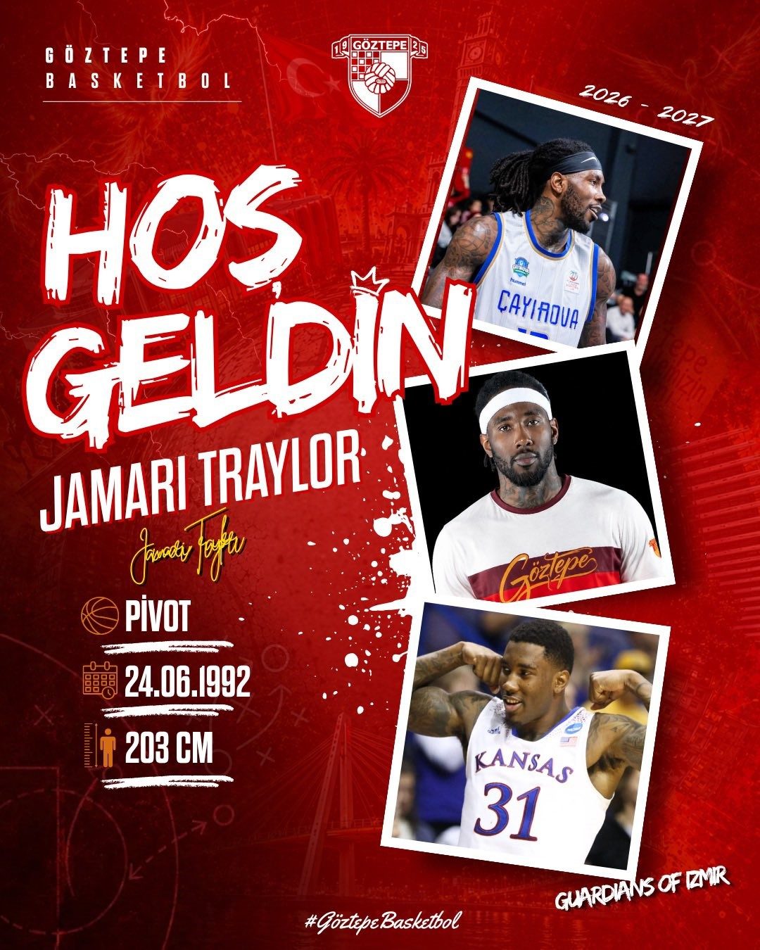 Göztepe Basketbol, Jamari Traylor'ı Transfer Etti