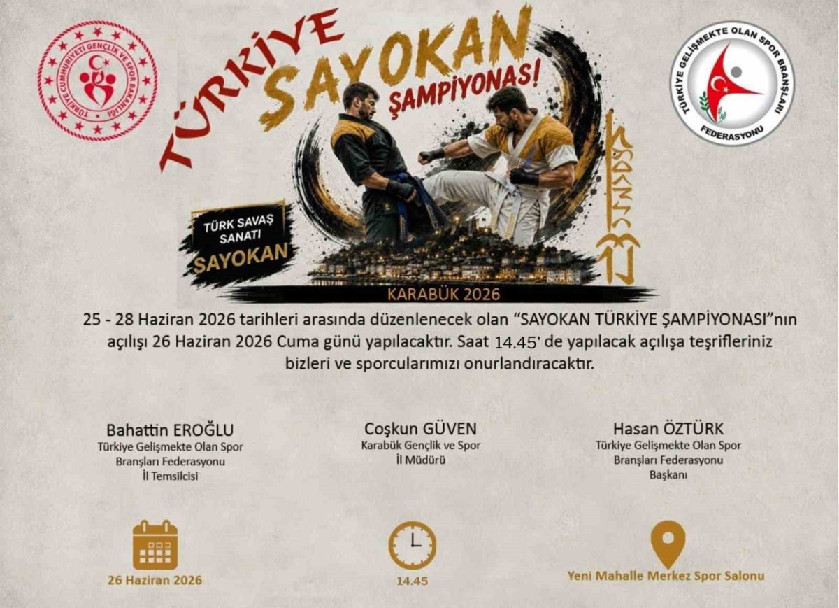 Karabük, Sayokan Türkiye Şampiyonası’na ev sahipliği yapacak