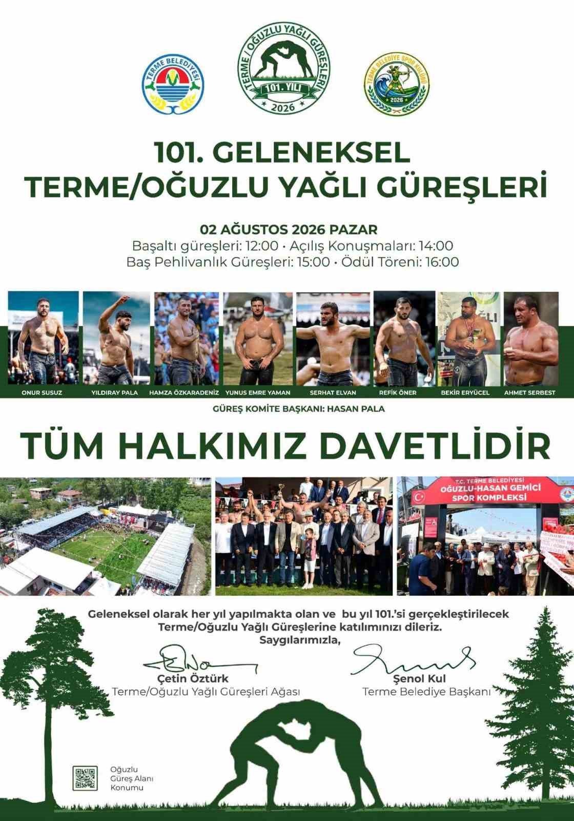 101. Geleneksel Terme/Oğuzlu Yağlı Güreşleri için geri sayım başladı - Foto 3