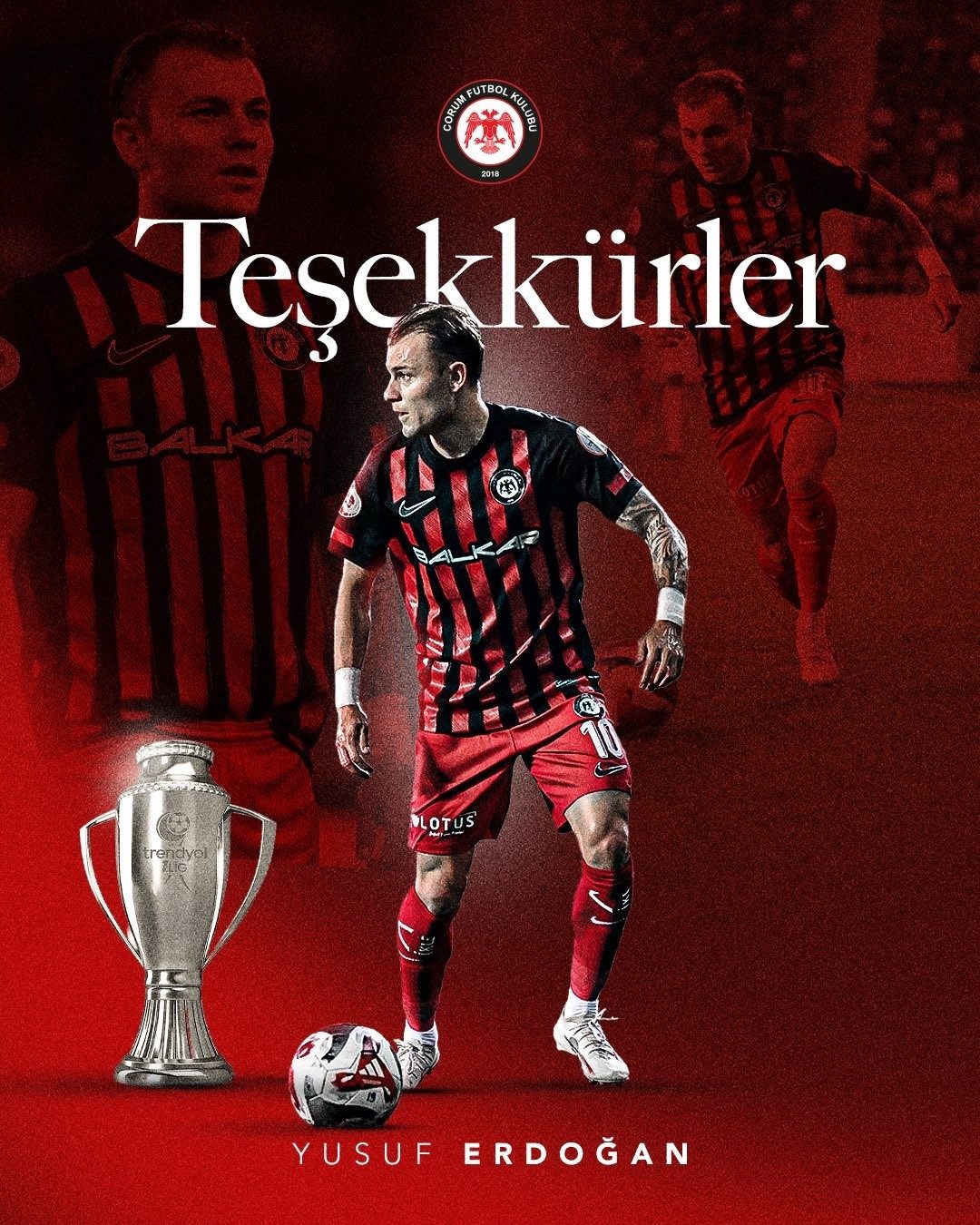 Çorum FK, takım kaptanı Yusuf Erdoğan ile yollarını ayırdı