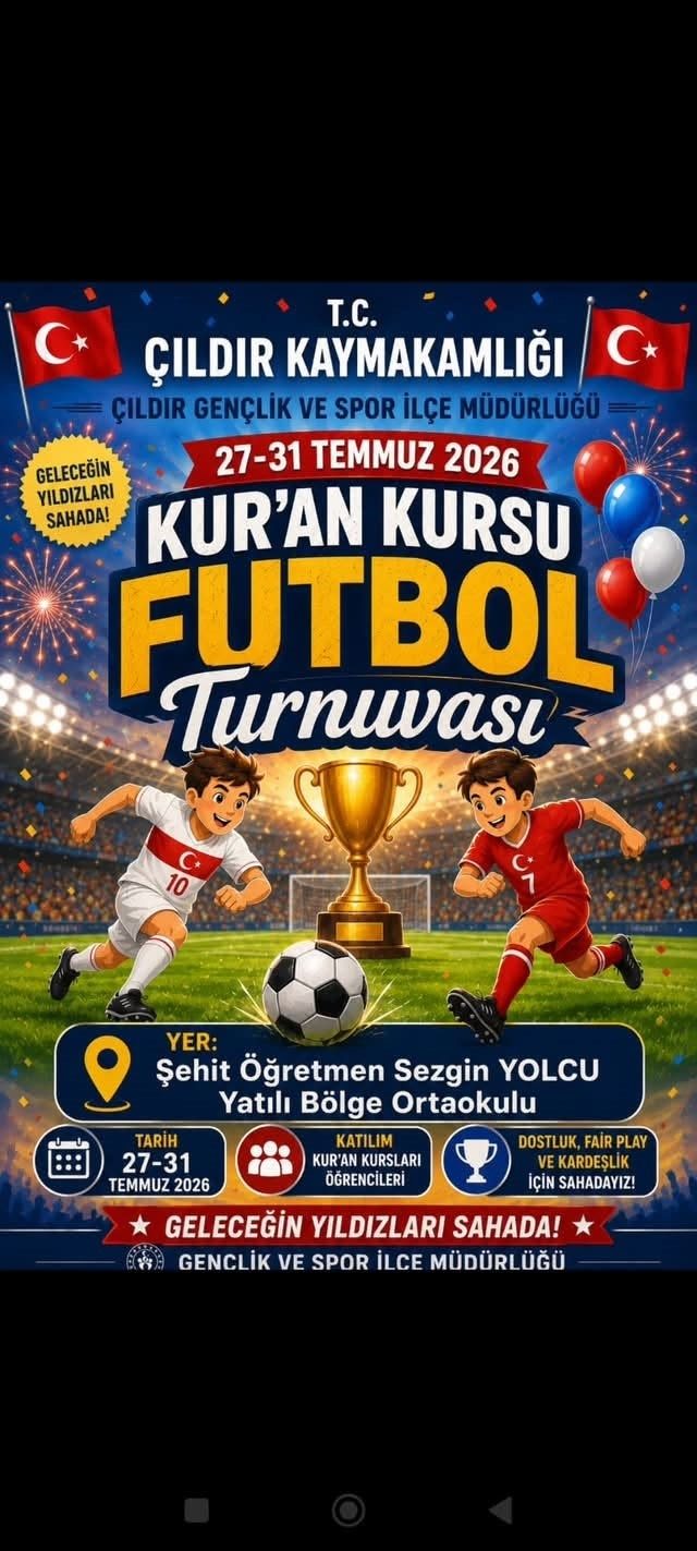 Kur’an kursları arası Futbol turnuvası düzenleniyor