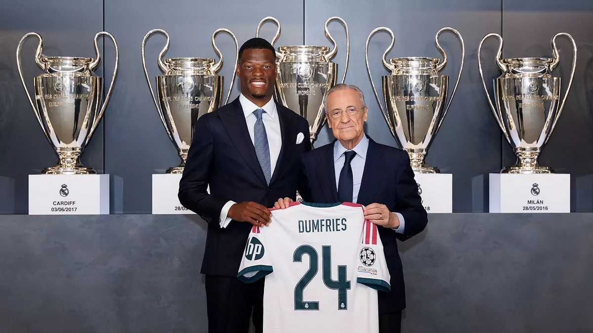 Dumfries, Real Madrid’e imzayı attı