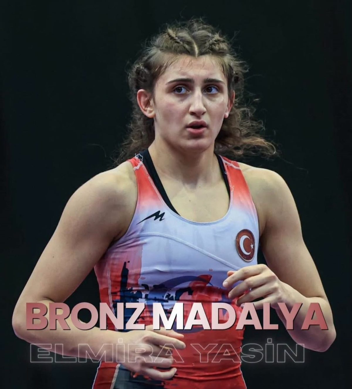 Erzincanlı milli güreşçi Elmira Yasin dünya üçüncüsü oldu