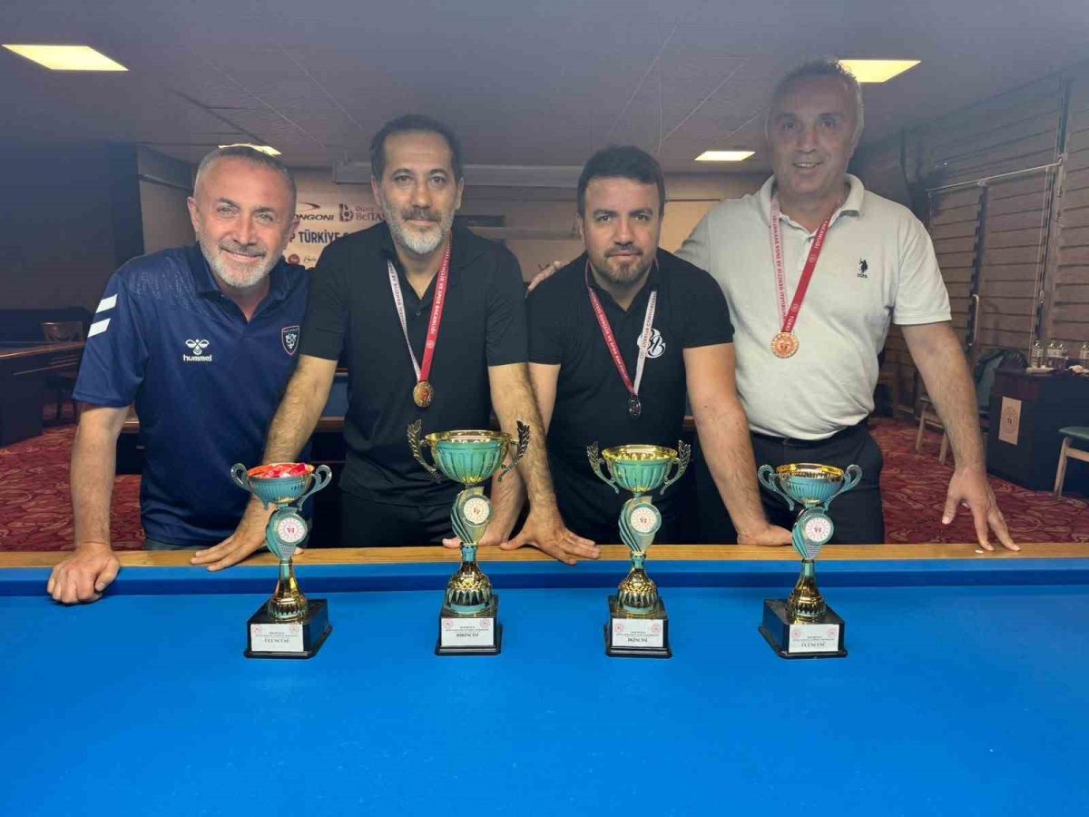 3 Bant bilardo il birinciliği müsabakaları sona erdi