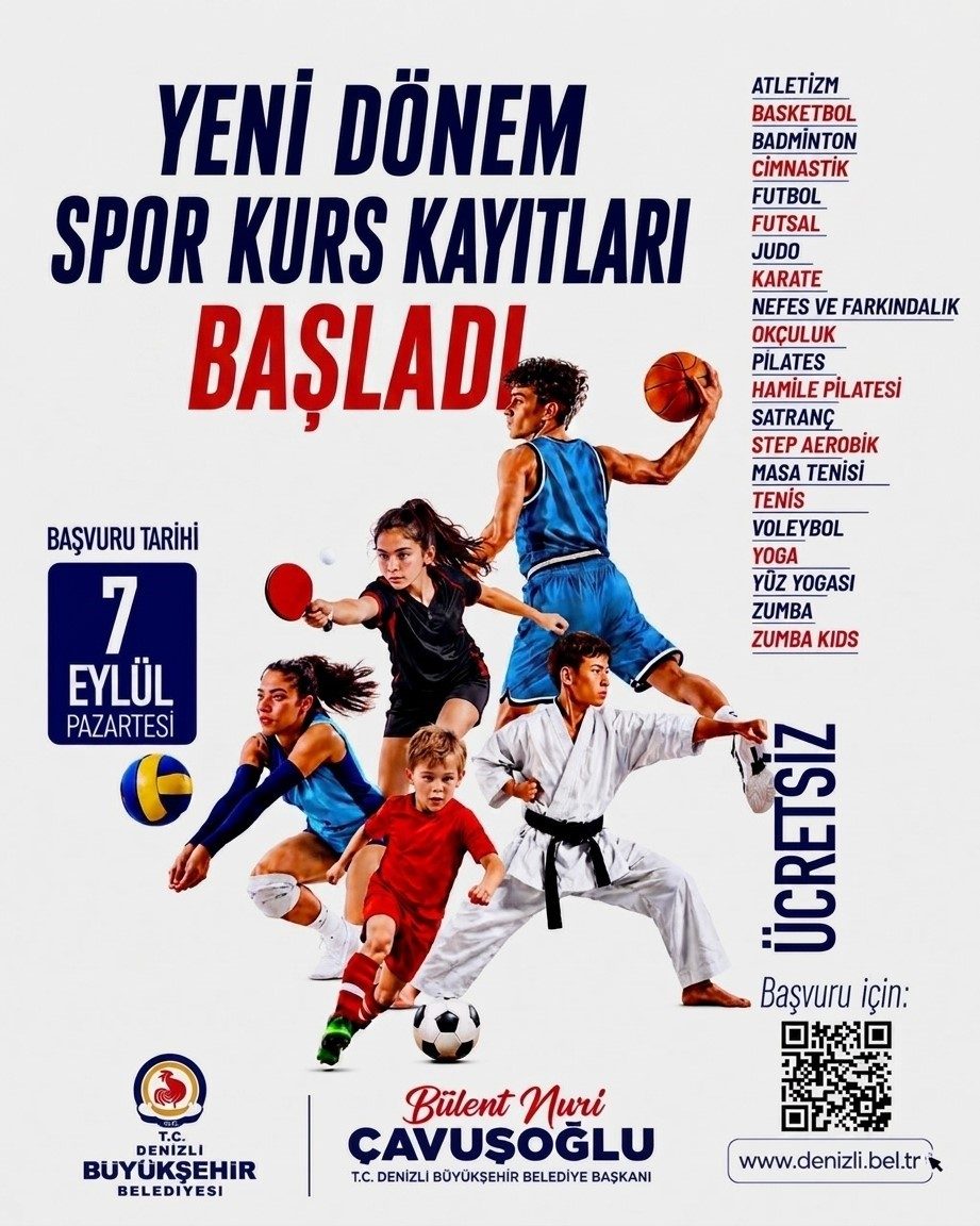 Denizli Büyükşehir’den 7’den 70’e ücretsiz spor imkanı