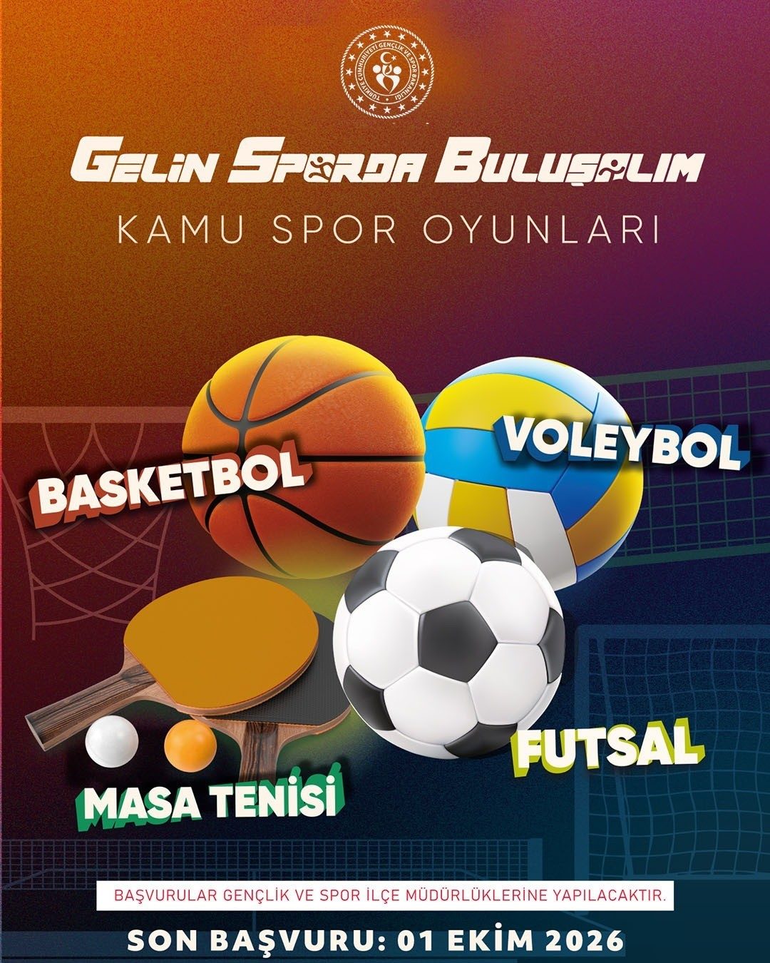 Kamu spor oyunları başlıyor