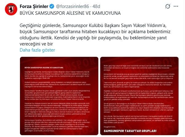 Samsunspor taraftar grupları: "Bu kulübün asıl sahibi taraftardır"