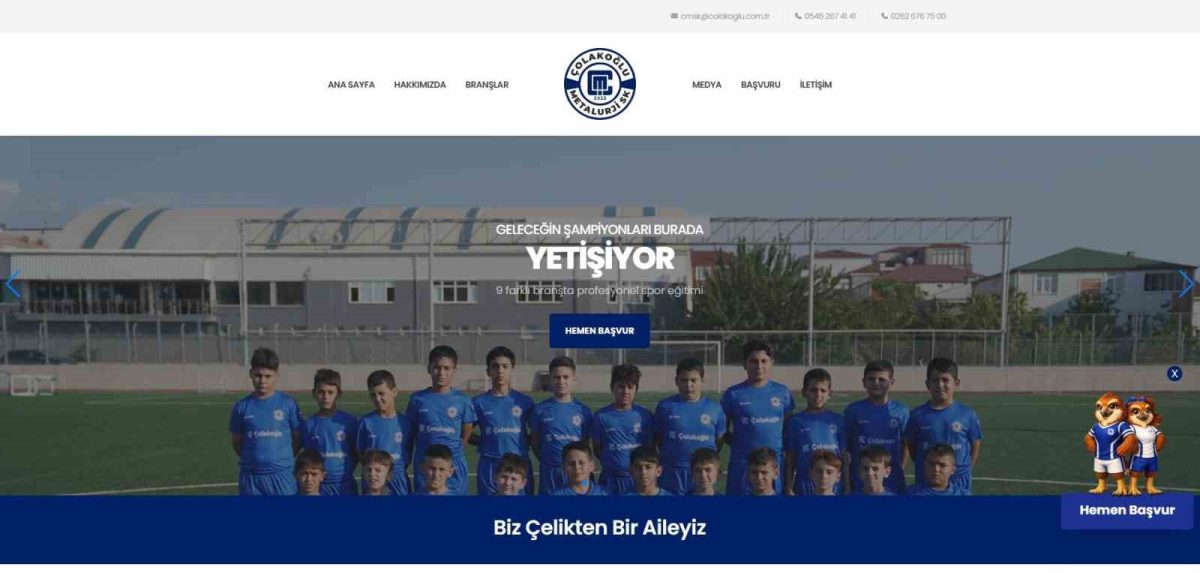 Çolakoğlu Metalurji Spor Kulübü’nün resmi web sitesi açıldı