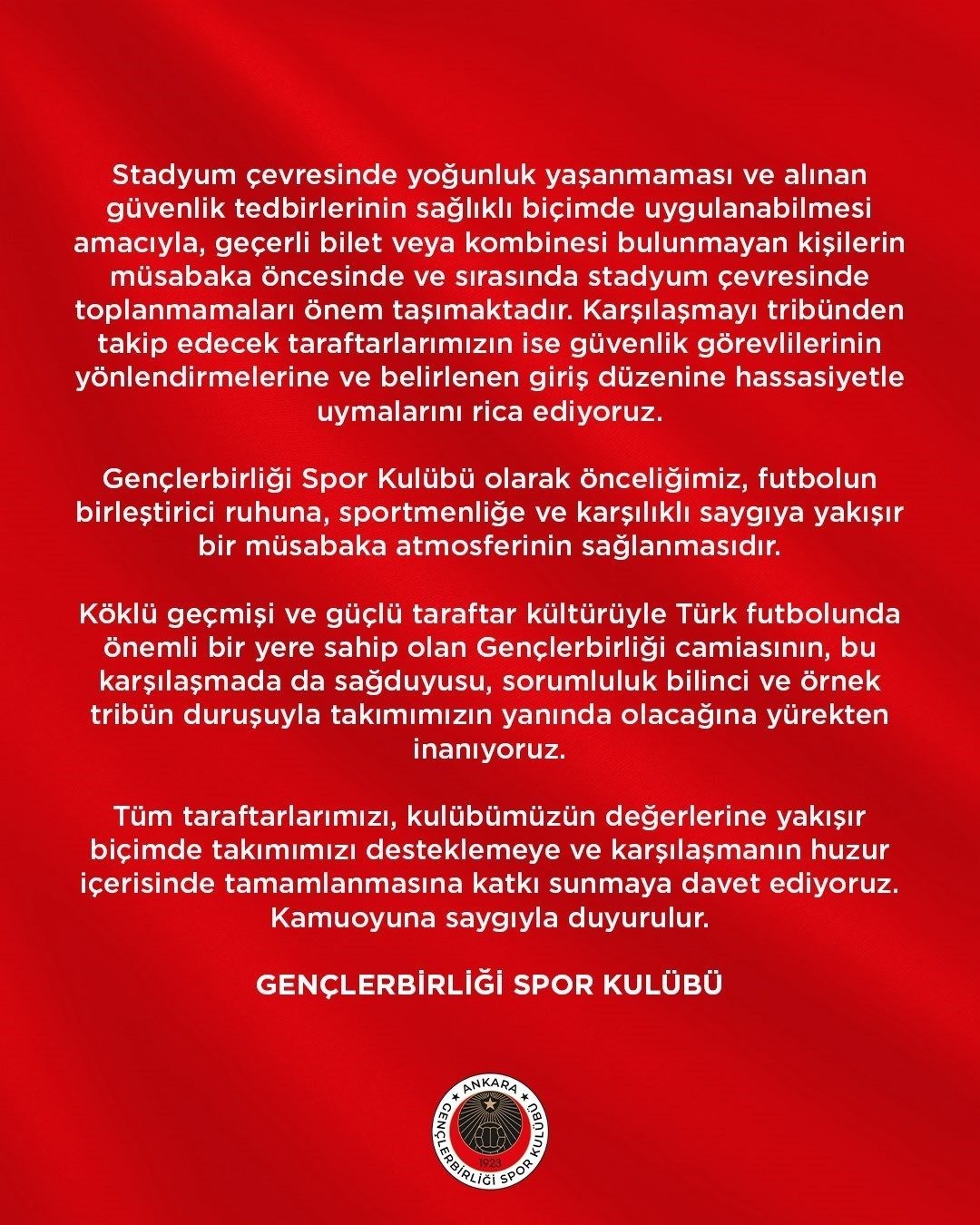 Gençlerbirliği - Amed SF maçına farklı logolu ve logosuz kartlı taraftar alınmayacak - Foto 2