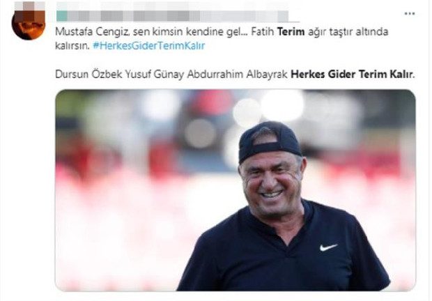 Fatih Terim'e destek mesajı yağdı