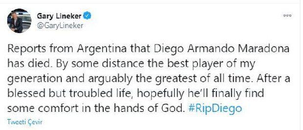 Futbol dünyası Maradona'nın vefatıyla yasa boğuldu!