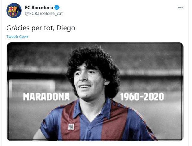 Futbol dünyası Maradona'nın vefatıyla yasa boğuldu!
