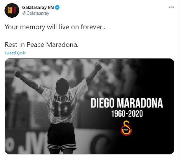 Futbol dünyası Maradona'nın vefatıyla yasa boğuldu!