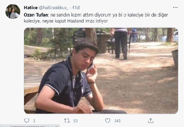 "Dur kızım Haaland imza istiyor..."