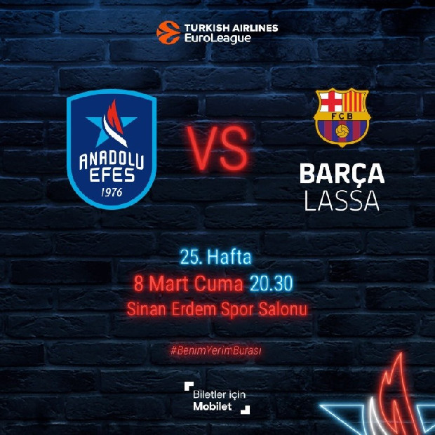 Anadolu Efes-Barcelona maçında 8 Mart Dünya Kadınlar Günü kutlanacak