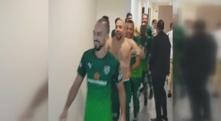Bursasporlu Futbolcuların Galibiyet Sevinci!