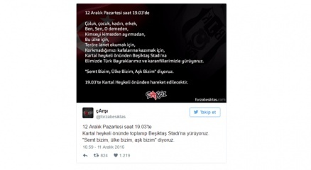Saldırı Sonrası Çarşı’dan Flaş Karar!!