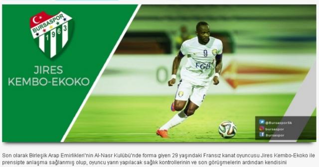 Bursaspor Ekoko’yu açıkladı
