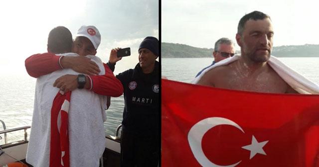 Milli yüzücü Emre Seven, Manş Denizi’ni geçti