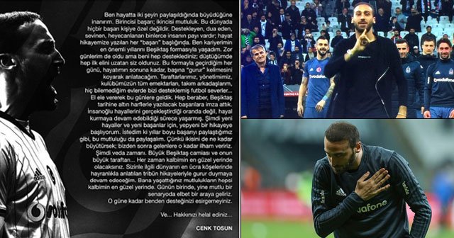 Cenk Tosun’dan Beşiktaş taraftarına veda mesajı!