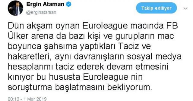 Ergin Ataman’dan Euroleague’e Fenerbahçe çağrısı