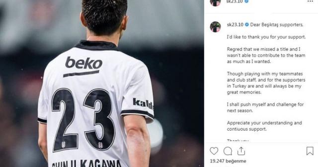 Kagawa Beşiktaş’a veda etti