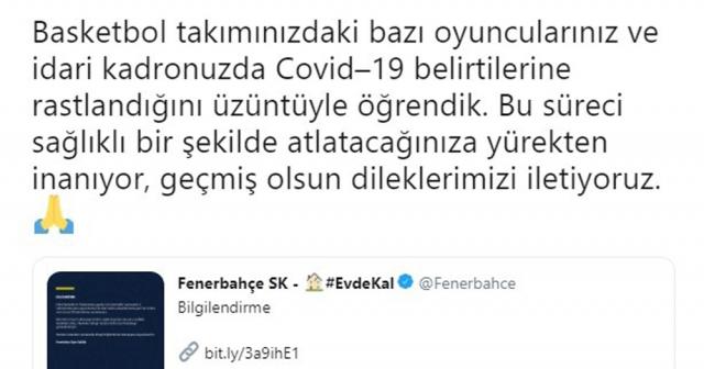 Beşiktaş’tan Fenerbahçe’ye geçmiş olsun mesajı