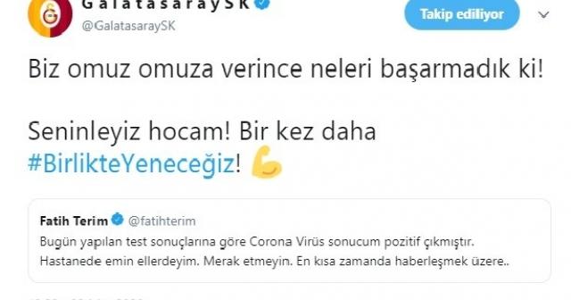 Galatasaray, Fatih Terim’e destek mesajı gönderdi
