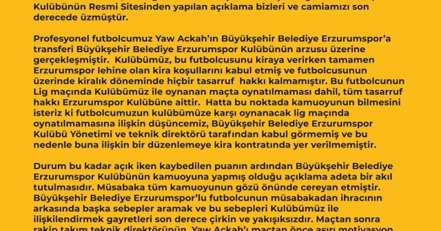 Kayserispor Kulübü Erzurumspor’u mahkemeye verecek