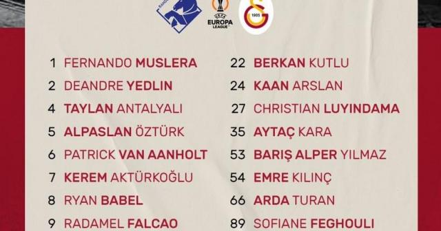 Galatasaray’ın Randers maçı kadrosu belli oldu