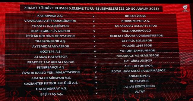 Ziraat Türkiye Kupası 5. Tur kuraları çekildi