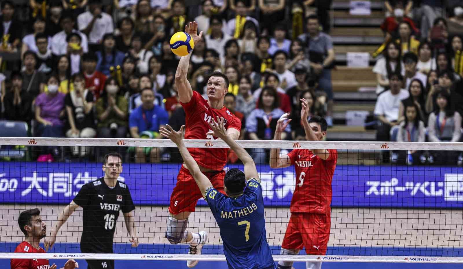 A Milli Erkek Voleybol Takımı, Brezilya’ya 3-1 kaybetti