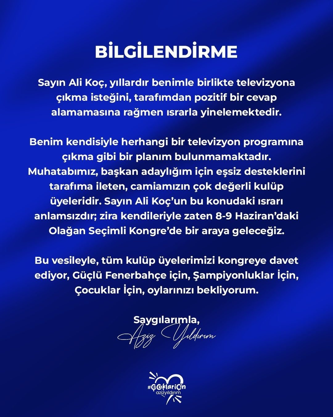 Fenerbahçe'de eski ve yeni başkan karşı karşıya: Yıldırım'dan Koç'a "Hayır" cevabı