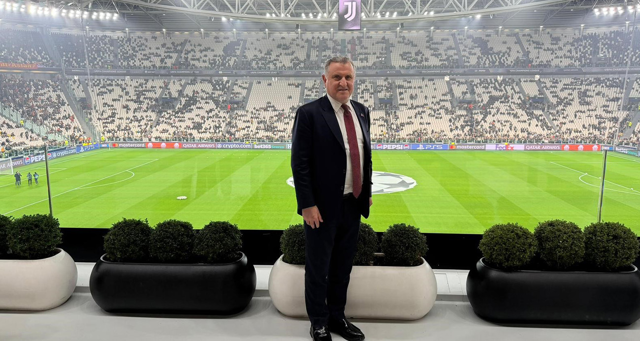 Bakan Osman Aşkın Bak, Juventus – Galatasaray maçını takip etti