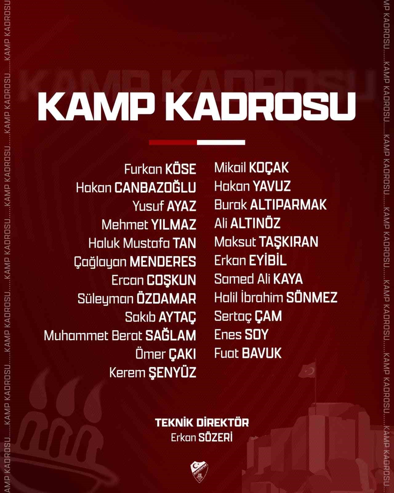Elazığspor, Bursa’ya 23 futbolcuyla gitti