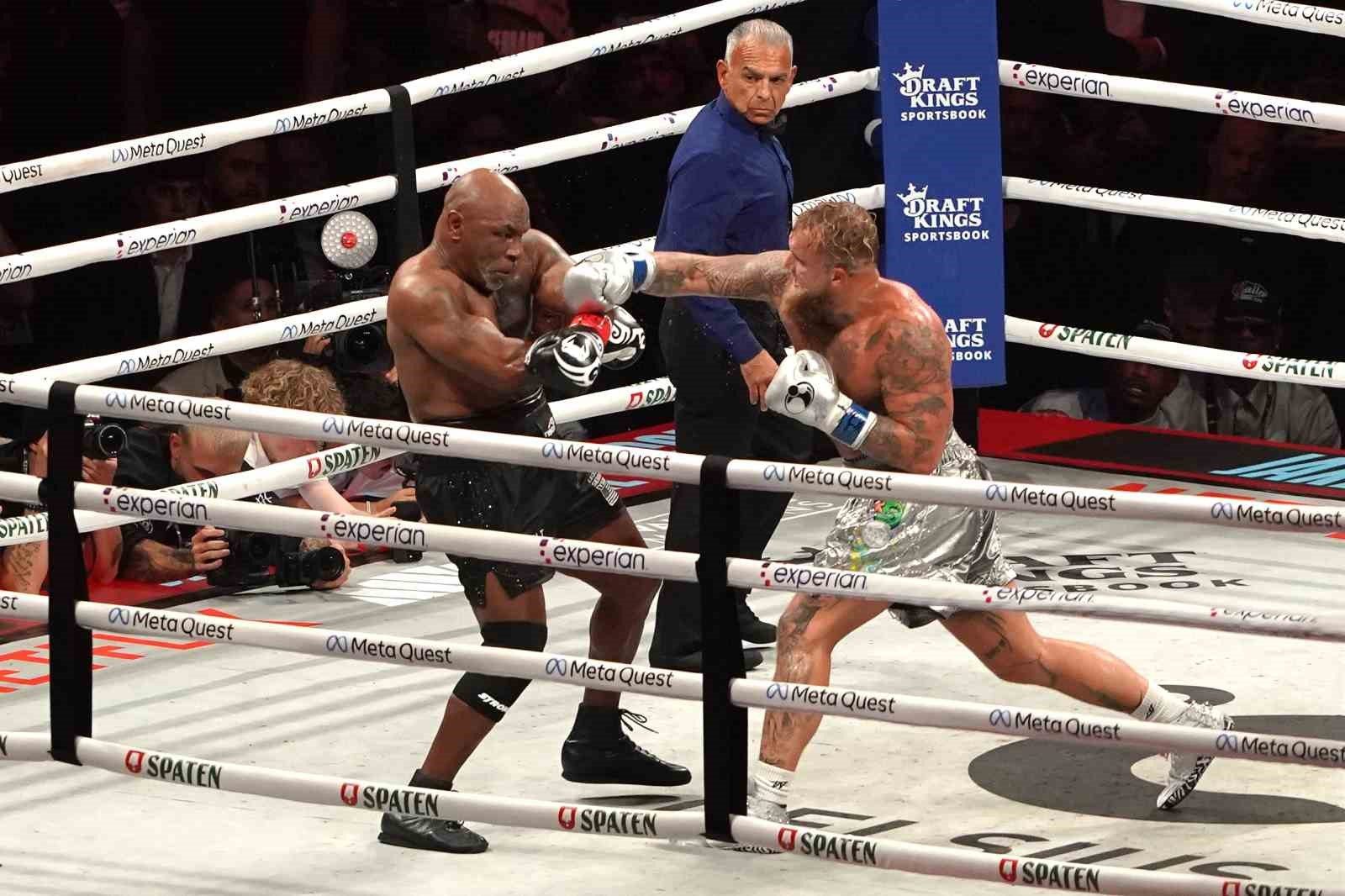 "Demir Mike" Mike Tyson, YouTube yıldızı Jake Paul tarafından nakavt edildi.