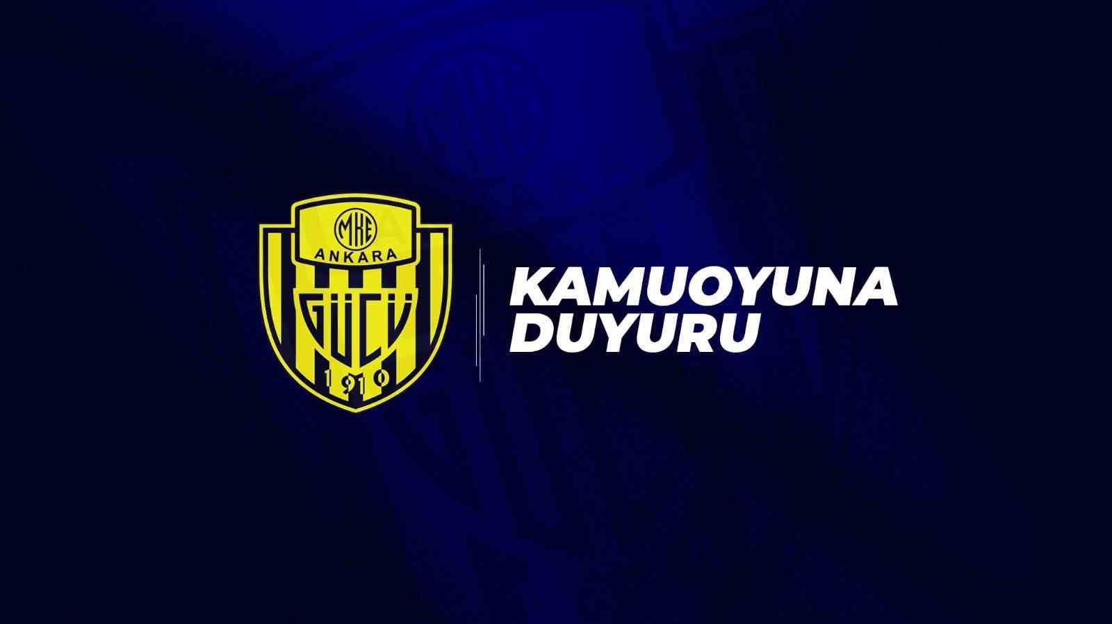 MKE Ankaragücü’nden 3 dönem transfer yasağına ilişkin açıklama