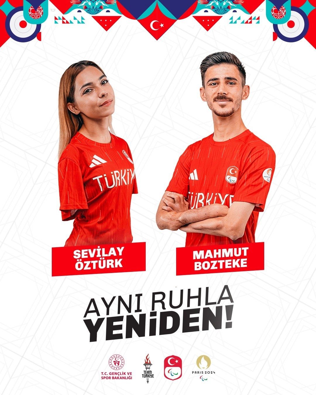 Türk Bayrağı Paralimpik Oyunları'nda Sevilay Öztürk ve Mahmut Bozteke'nin Omuzlarında Yükselecek