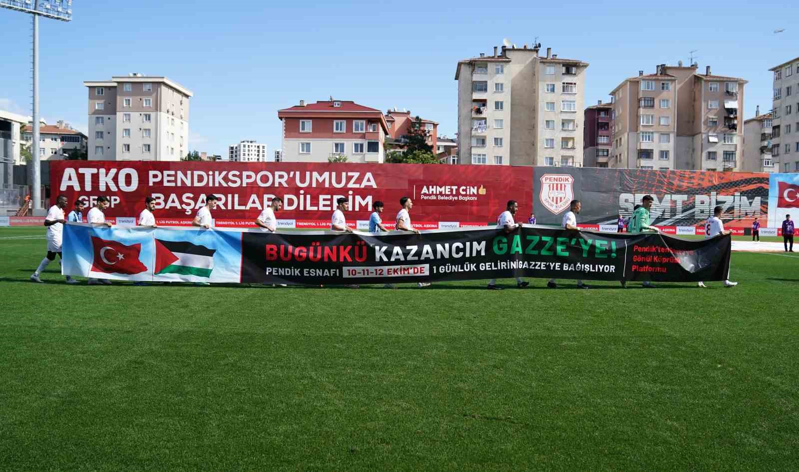 Pendikspor’dan, Gazze’ye anlamlı destek