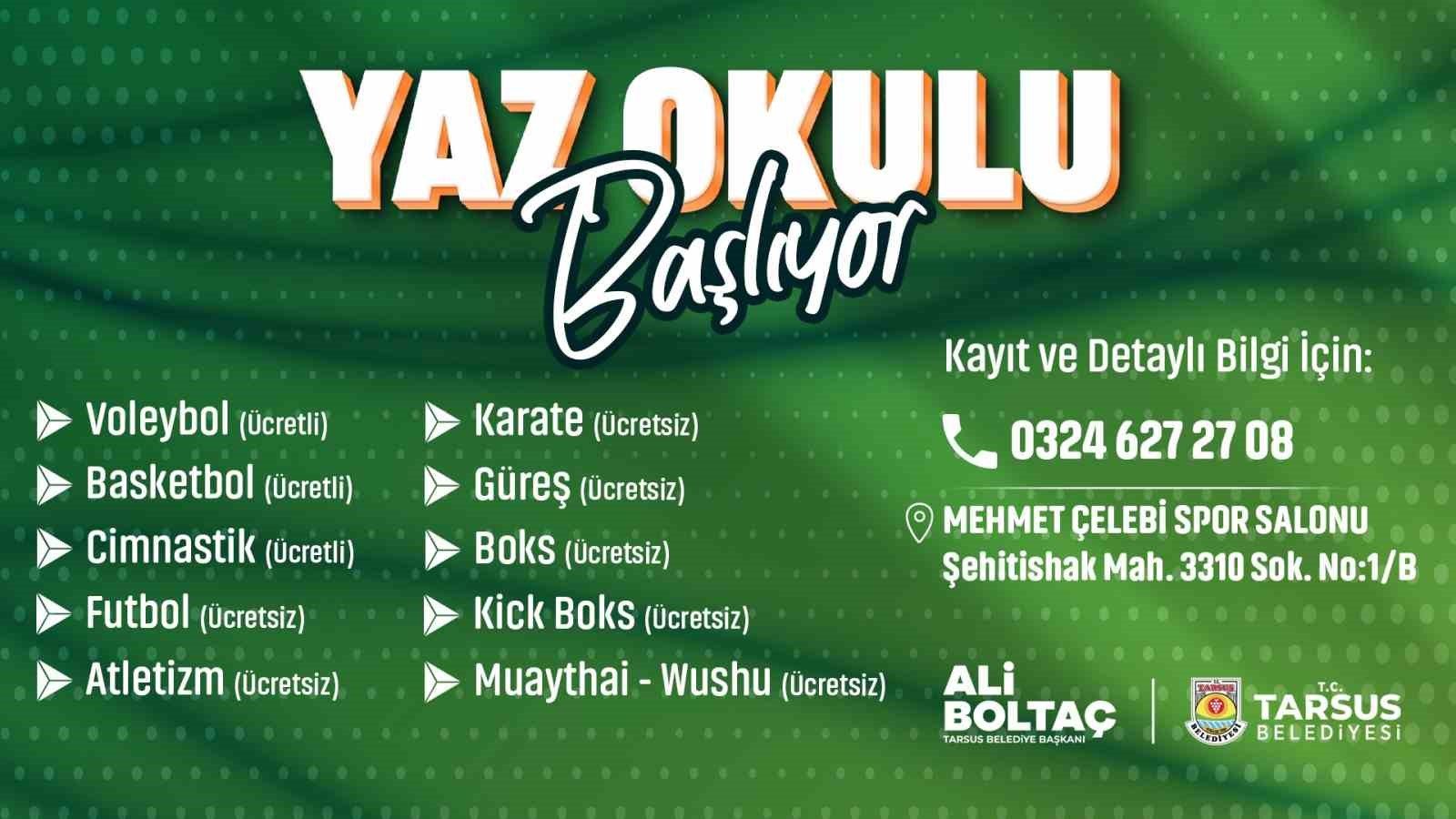 Tarsus'ta Öğrencilerin Yaz Tatilini Değerlendirmesi İçin 'Yaz Okulu' Kursları Başladı