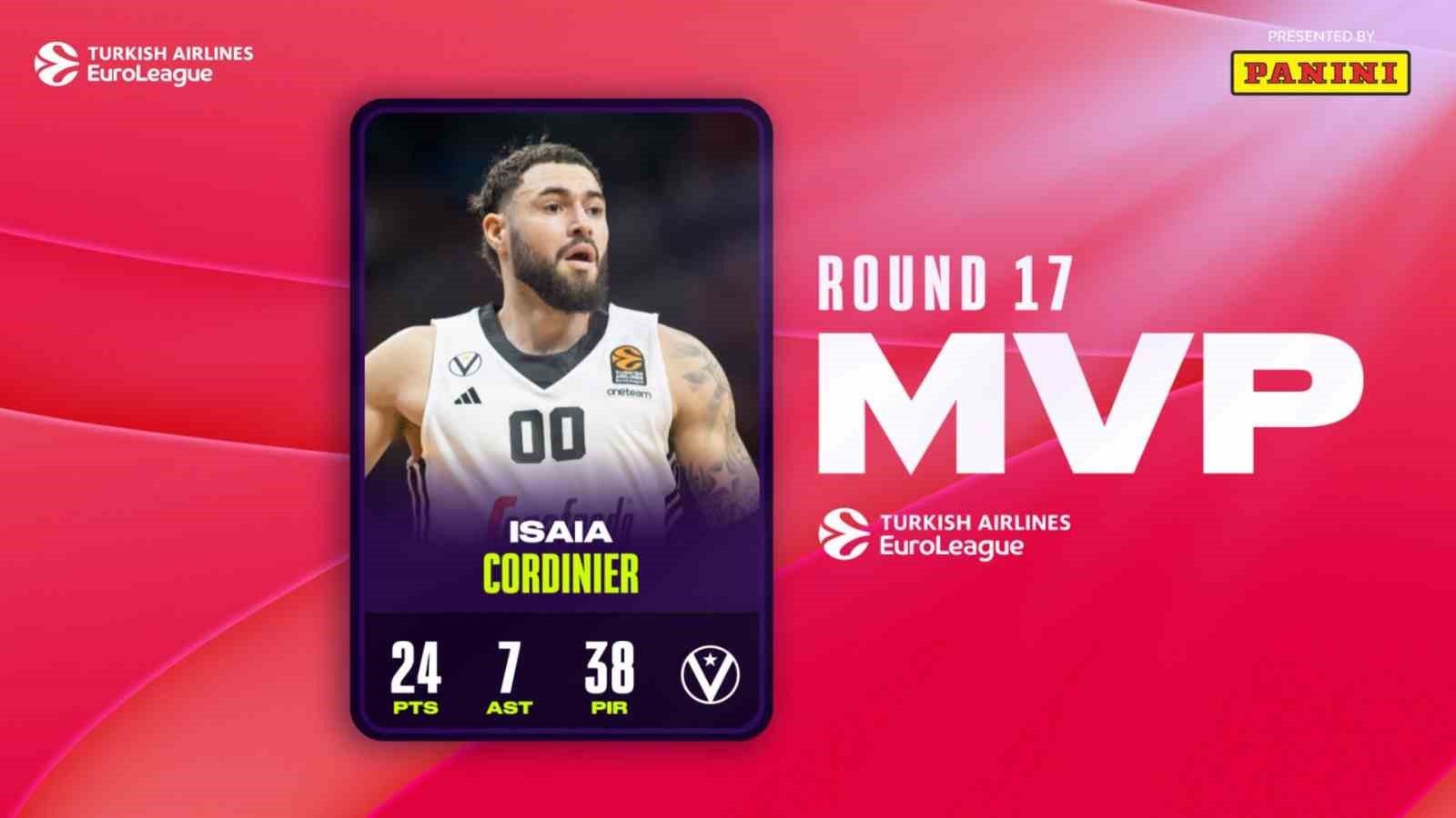 Euroleague'de 17. Haftanın Parlayan Yıldızı: Isaia Cordinier