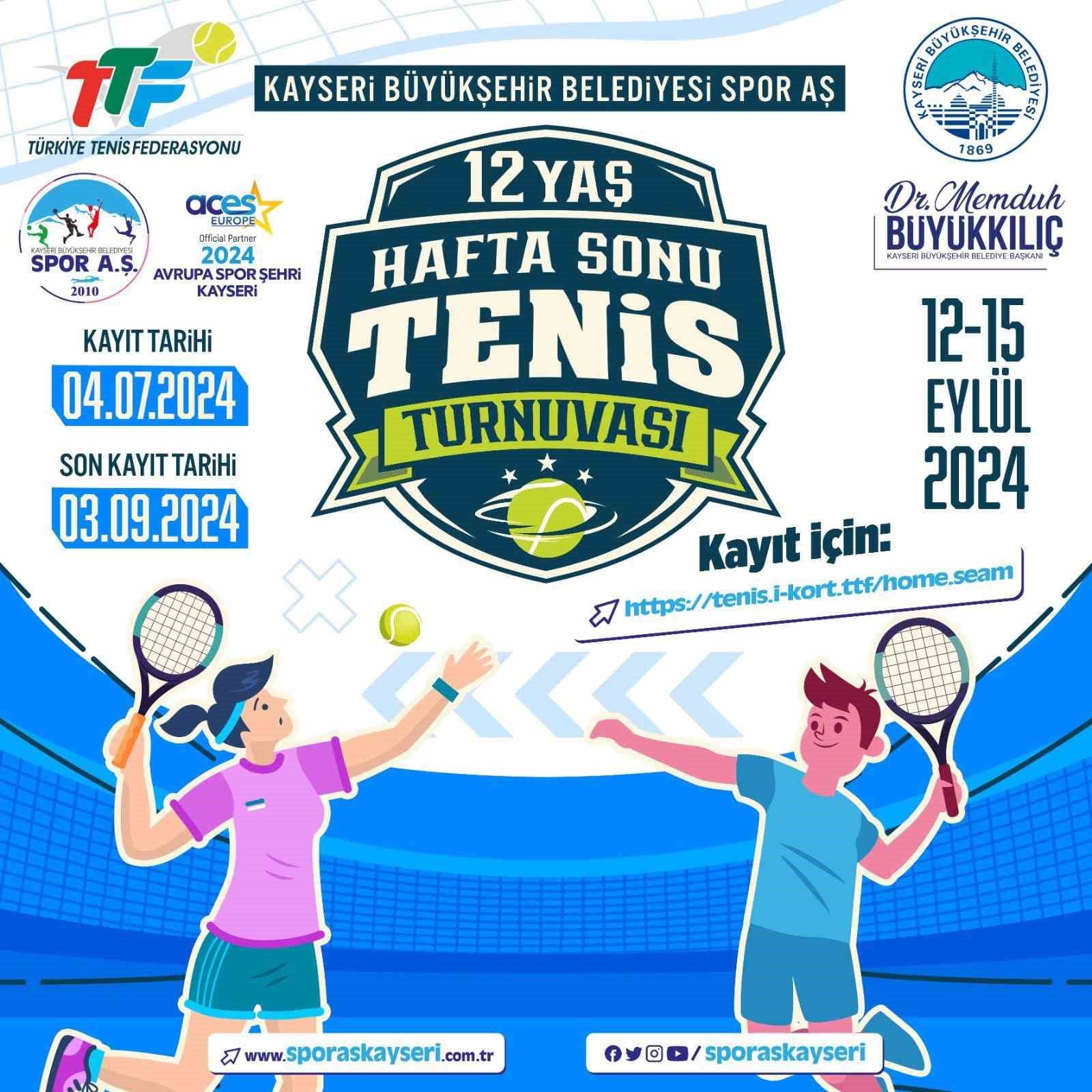 Tenis Tutkunları İçin 12 Yaş Hafta Sonu Turnuvası Kayıtları Açıldı
