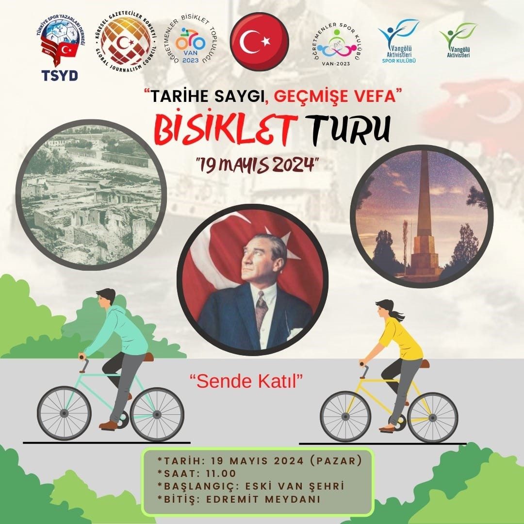 Tarihin Tekerlerinde Vefa: Van'da 19 Mayıs Bisiklet Turu