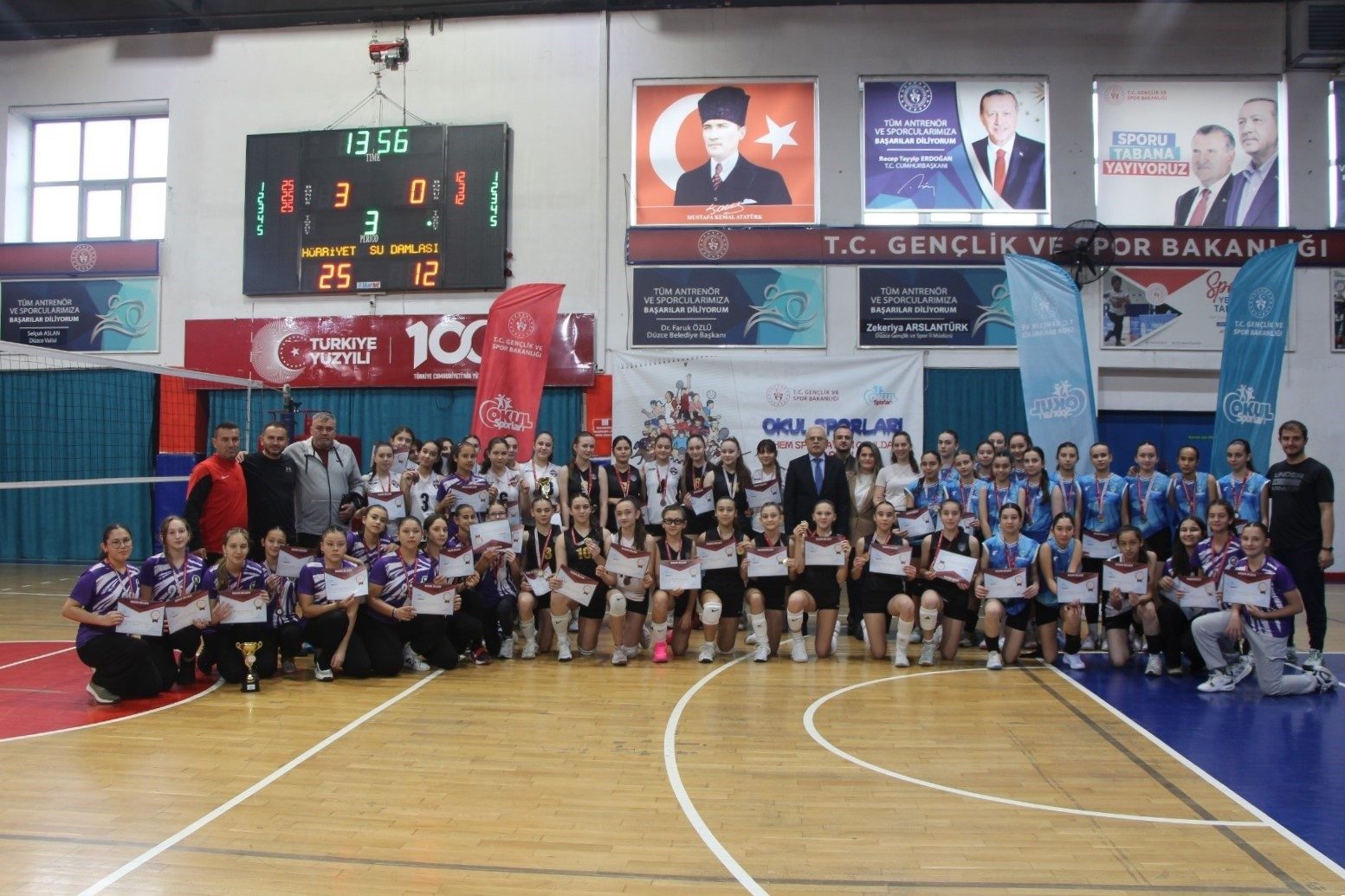 Yıldız kızlarda Hürriyet Ortaokulu şampiyon oldu